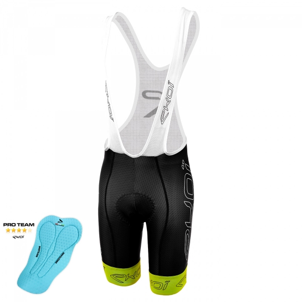 Kraťasy EKOI Carbon Fiber 2 Proteam, Fluo žlutá Kraťasy EKOI Carbon Fiber 2 Proteam, Fluo žlutá